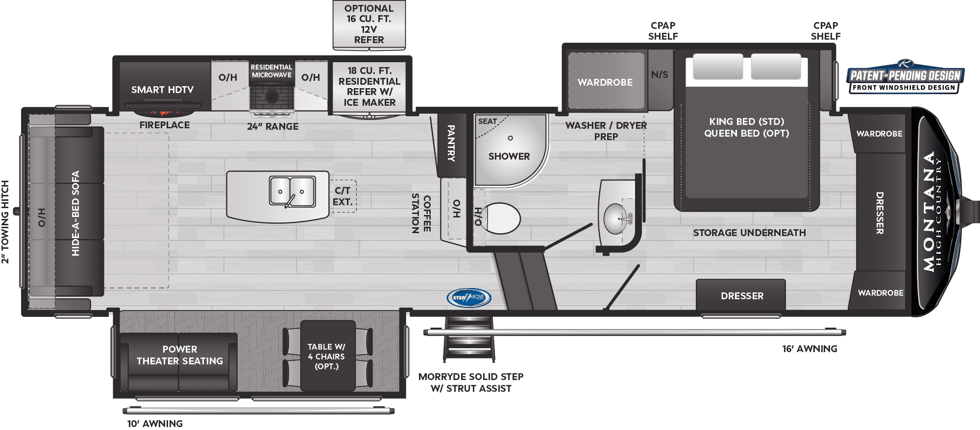 Floorplan of the Montana High Country 295RL