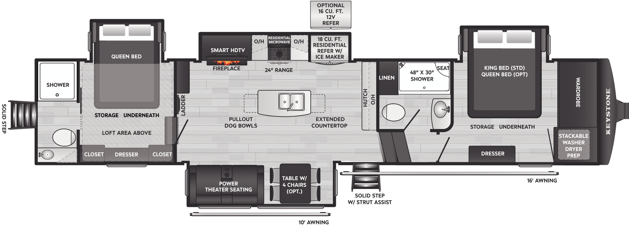 Floorplan of the Montana High Country 381TB